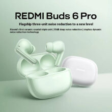 هدفون بلوتوثی شیائومی مدل Redmi Buds 6 Pro با نویز کنسلینگ فعال (ANC)، نویز کنسلینگ میکروفون (ENC)، درگاه شارژ USB Type-C، قابلیت اتصال همزمان به دو دستگاه، مقاوم در برابر گرد و غبار