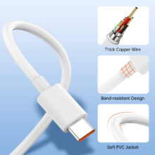 کابل تبدیل USB به USB-C نیبیوا مدل Fast 120 طول 1 متر