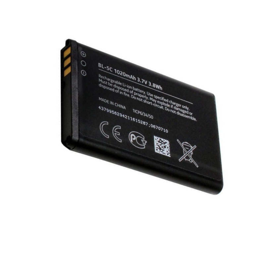 باتری موبایل نوکیا مدل BL-5C ظرفیت 1020 میلی آمپر ساعت مناسب برای گوشی موبایل نوکیا 5C