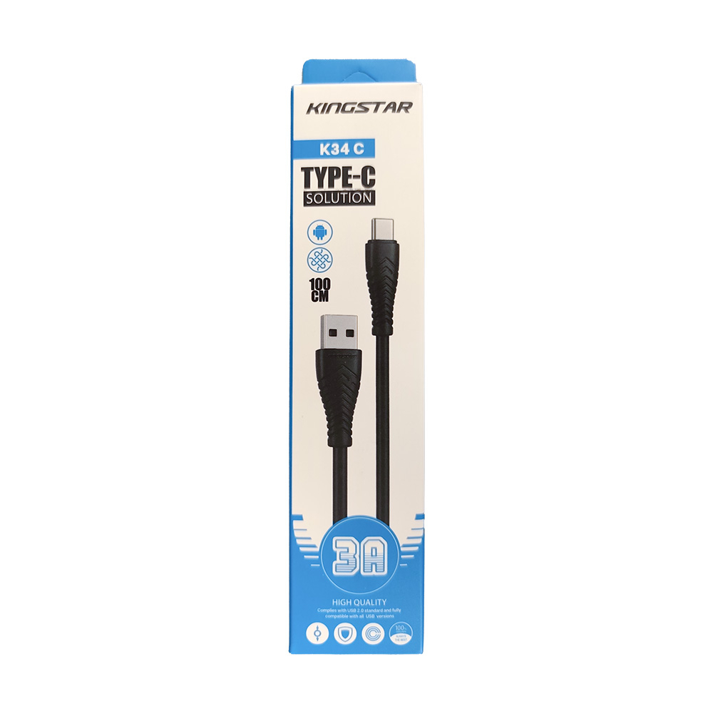 کابل تبدیل USB به USB-C کینگ استار مدل K34C طول 1 متر