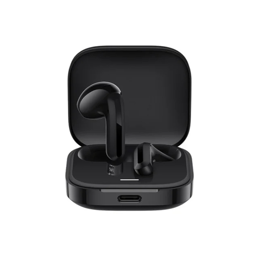 هدفون بلوتوثی شیائومی مدل Redmi Buds 6 Active با نویز کنسلینگ میکروفون (ENC)، درگاه شارژ USB Type-C، دارای دو میکروفون با قابلیت حذف نویز، پشتیبانی از فرمان لمسی، مقاوم در برابر رطوبت و عرق (IPX4)