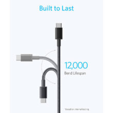 کابل تبدیل USB-C به USB-C انکر مدل Nylon A8752 طول یک متر