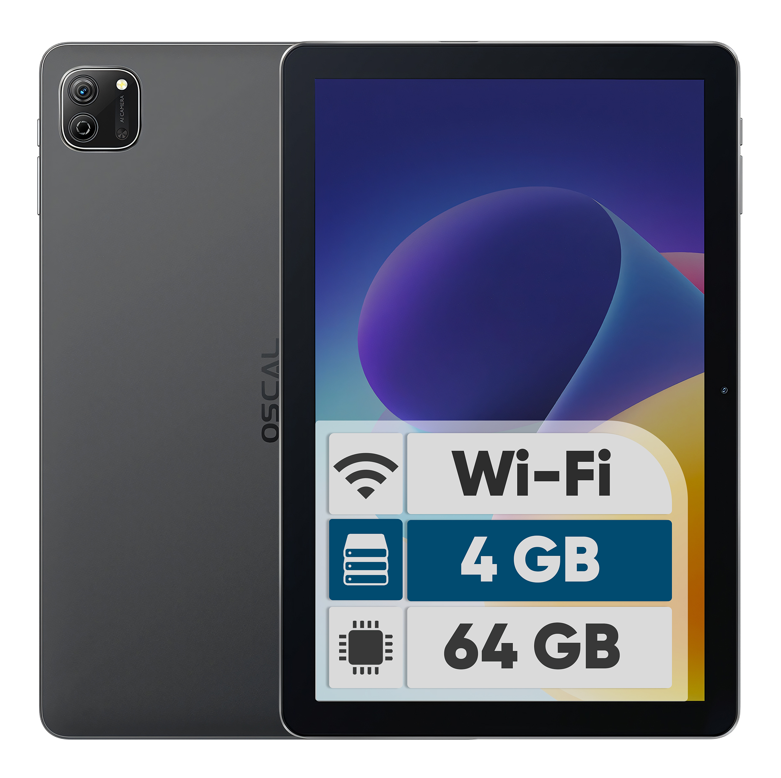 تبلت 10.1 اینچ بلک ویو مدل Oscal Pad 70 Wi-Fi با ظرفیت 64 گیگابایت و رم 4 گیگابایت، رزولوشن دوربین 13 مگاپیکسل