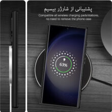 کاور بادی قاب مدل مگ سیف مات طرح Magsafe مناسب برای گوشی موبایل سامسونگ Galaxy S24 Ultra