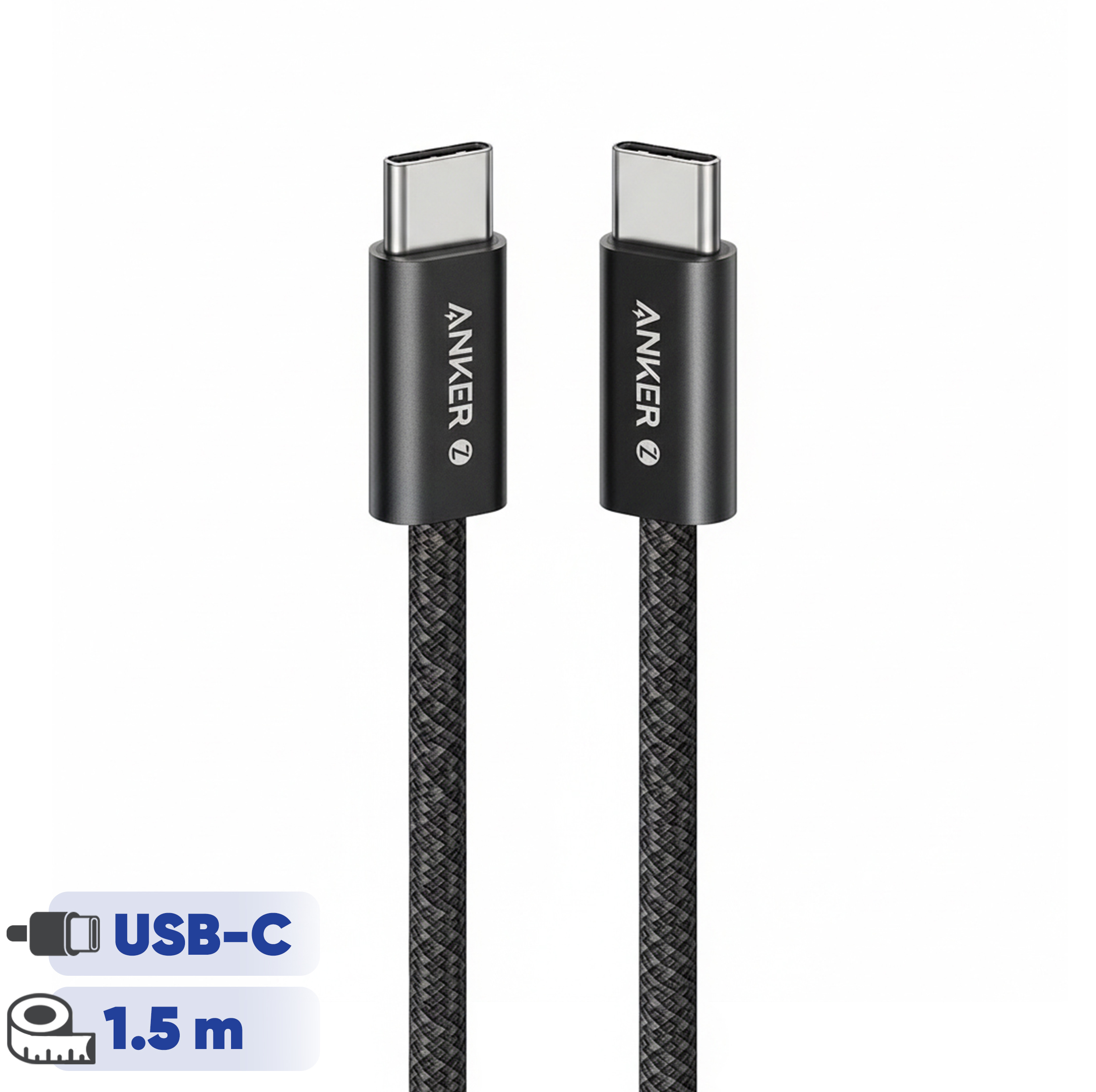 کابل تبدیل USB-C به USB-C انکر مدل Zolo A8060 طول 1.5 متر
