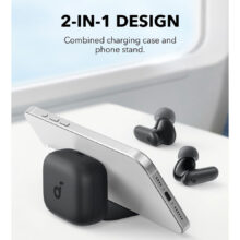 هدفون بلوتوثی انکر مدل Soundcore P30i با نویز کنسلینگ فعال (ANC)، درگاه شارژ USB Type-C، دارای 4 میکروفون با فناوری هوش مصنوعی، مجهز به دکمه لمسی و نشانگر LED مقاوم در برابر رطوبت و گردوغبار