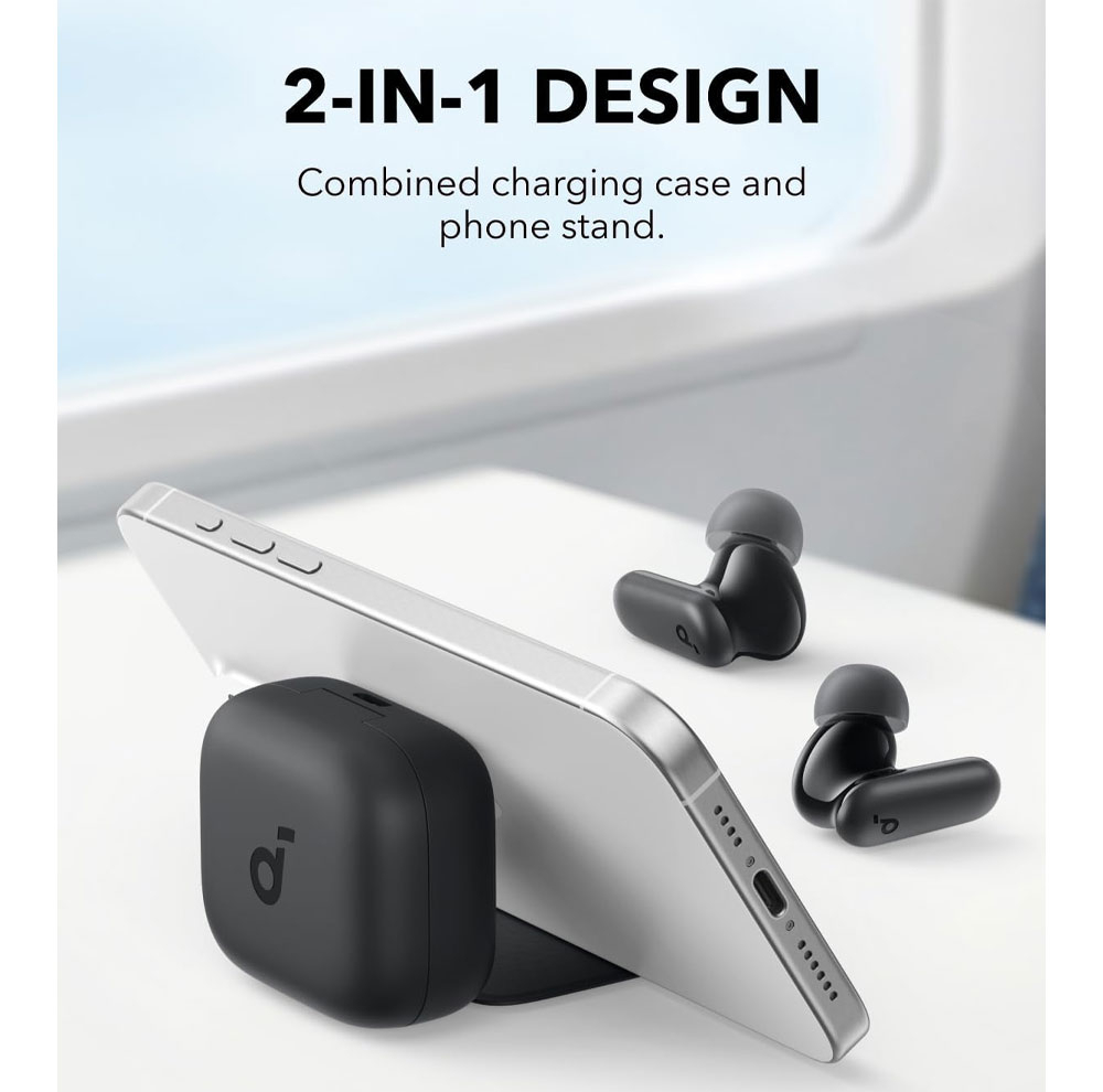 هدفون بلوتوثی انکر مدل Soundcore P30i با نویز کنسلینگ فعال (ANC)، درگاه شارژ USB Type-C، دارای 4 میکروفون با فناوری هوش مصنوعی، مجهز به دکمه لمسی و نشانگر LED مقاوم در برابر رطوبت و گردوغبار