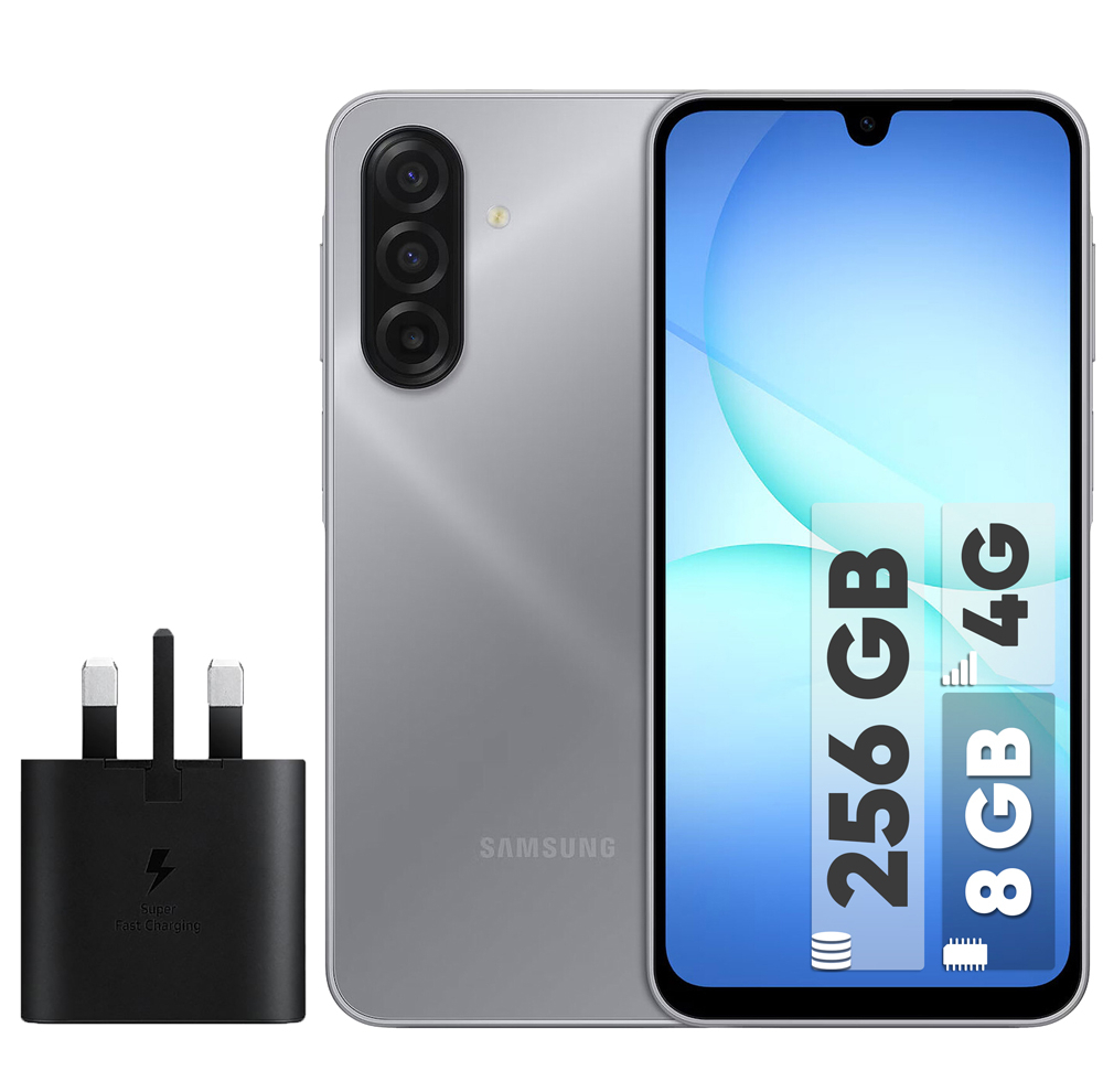 گوشی موبایل سامسونگ مدل Galaxy A17 4G دو سیم کارت ظرفیت 256 گیگابایت و رم 8 گیگابایت - به همراه شارژر 25 وات سامسونگ