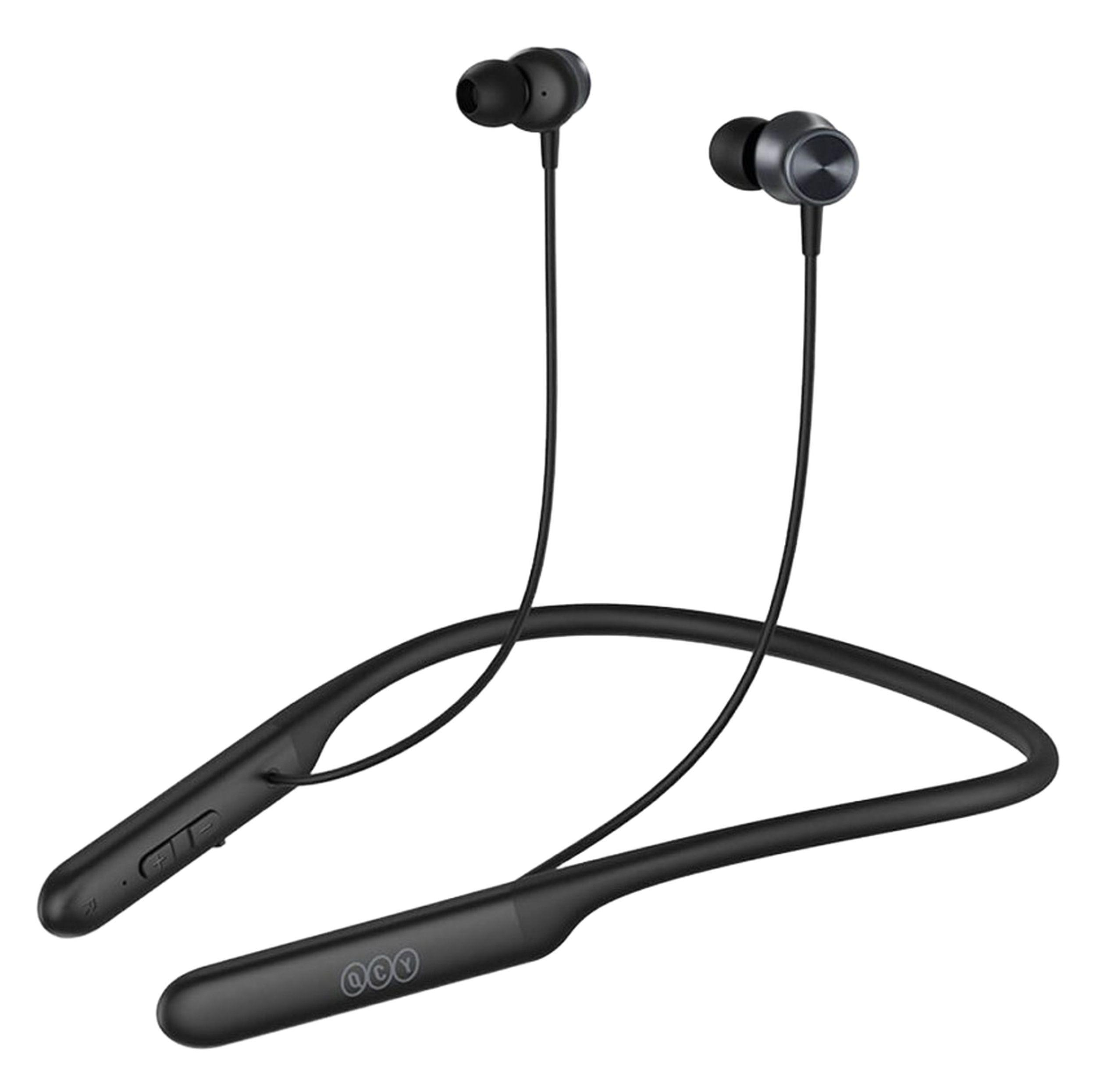 هدفون بلوتوثی گردنی QCY مدل C2 با قابلیت حذف نویز محیطی (ENC)، درگاه شارژ USB Type-C، با قابلیت شارژ سریع، مقاوم در برابر رطوبت و عرق (IPX4)