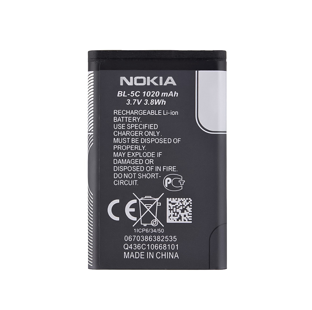 باتری موبایل نوکیا مدل BL-5C ظرفیت 1020 میلی آمپر ساعت مناسب برای گوشی موبایل نوکیا 5C