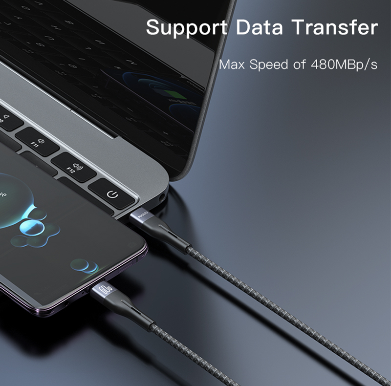 کابل USB-C یسیدو مدل DUAL TYPE-C CA156 60W طول 1 متر