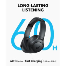 هدفون بلوتوثی انکر مدل Soundcore Q11i بدون قابلیت نویز کنسلینگ، درگاه شارژ USB Type-C، دارای میکروفون داخلی، شارژ سریع