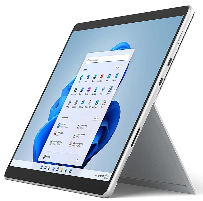 تبلت 13 اینچی مایکروسافت مدل Surface Pro 8 با پردازنده Core i7 1185G7 ظرفیت 512 گیگابایت و رم 16 گیگابایت به همراه کیبورد Surface Pro Copilot و قلم Slim Pen 2