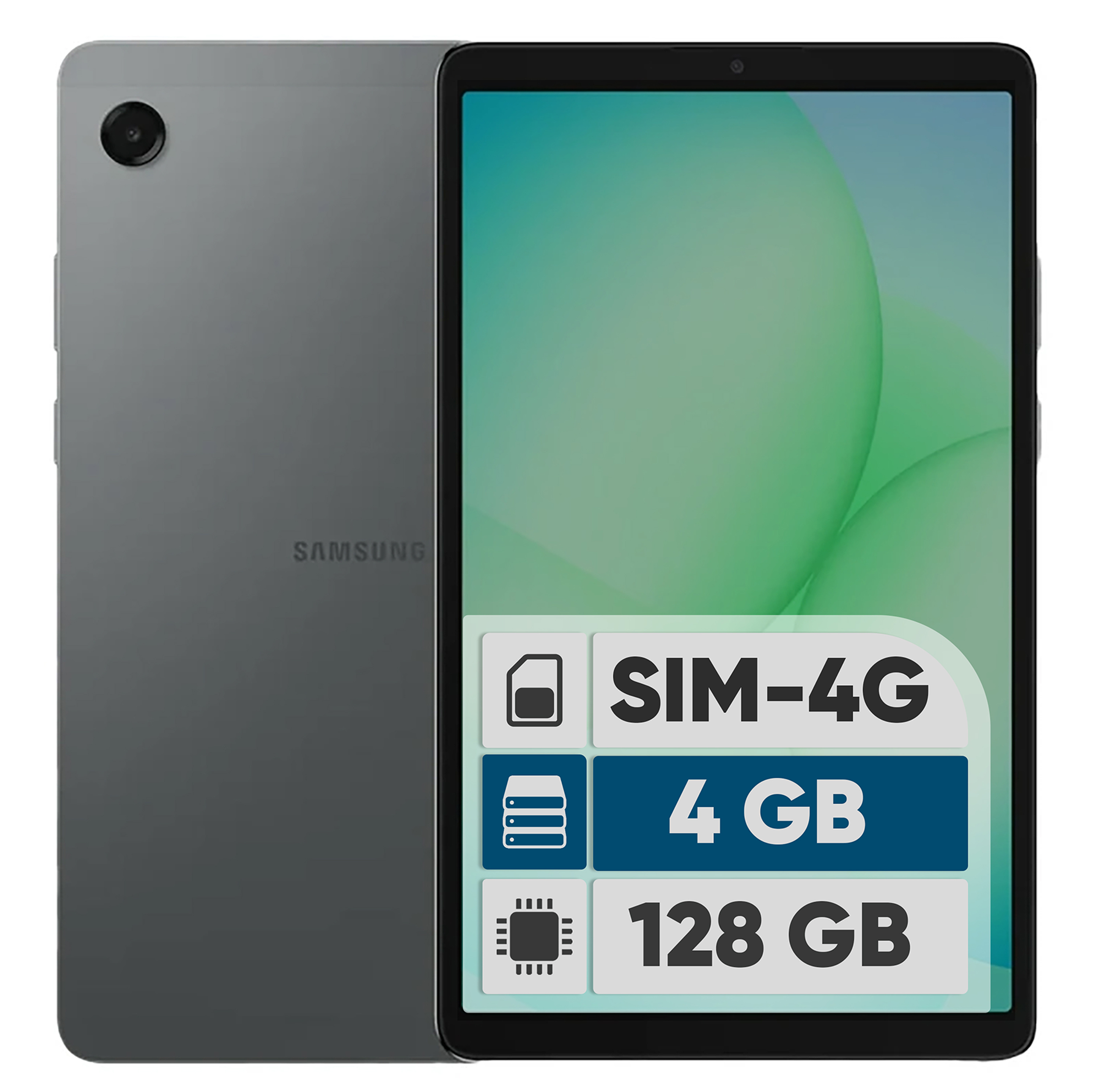 تبلت 8.7 اینچ سامسونگ مدل Galaxy Tab A11 4G، ظرفیت 128 گیگابایت و رم 4 گیگابایت، قابلیت پشتیبانی از سیم کارت، رزولوشن دوربین 8 مگاپیکسل
