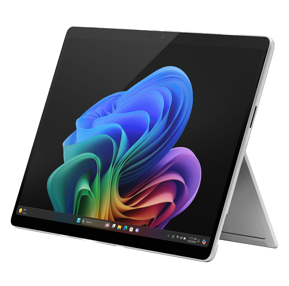 تبلت 13 اینچ مایکروسافت مدل Surface Pro 11 با پردازنده Intel Core Ultra 7-266V و 16GB رم LPDDR5x، حافظه SSD با ظرفیت 512GB، صفحه نمایش PixelSense Flow با نرخ به‌روزرسانی 120 هرتز، سیستم‌ عامل Windows 11