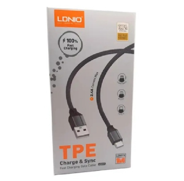 کابل تبدیل USB به USB-C  الدینیو مدل LS441 طول 1 متر