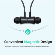 هدفون بلوتوثی گردنی QCY مدل C2 با قابلیت حذف نویز محیطی (ENC)، درگاه شارژ USB Type-C، با قابلیت شارژ سریع، مقاوم در برابر رطوبت و عرق (IPX4)