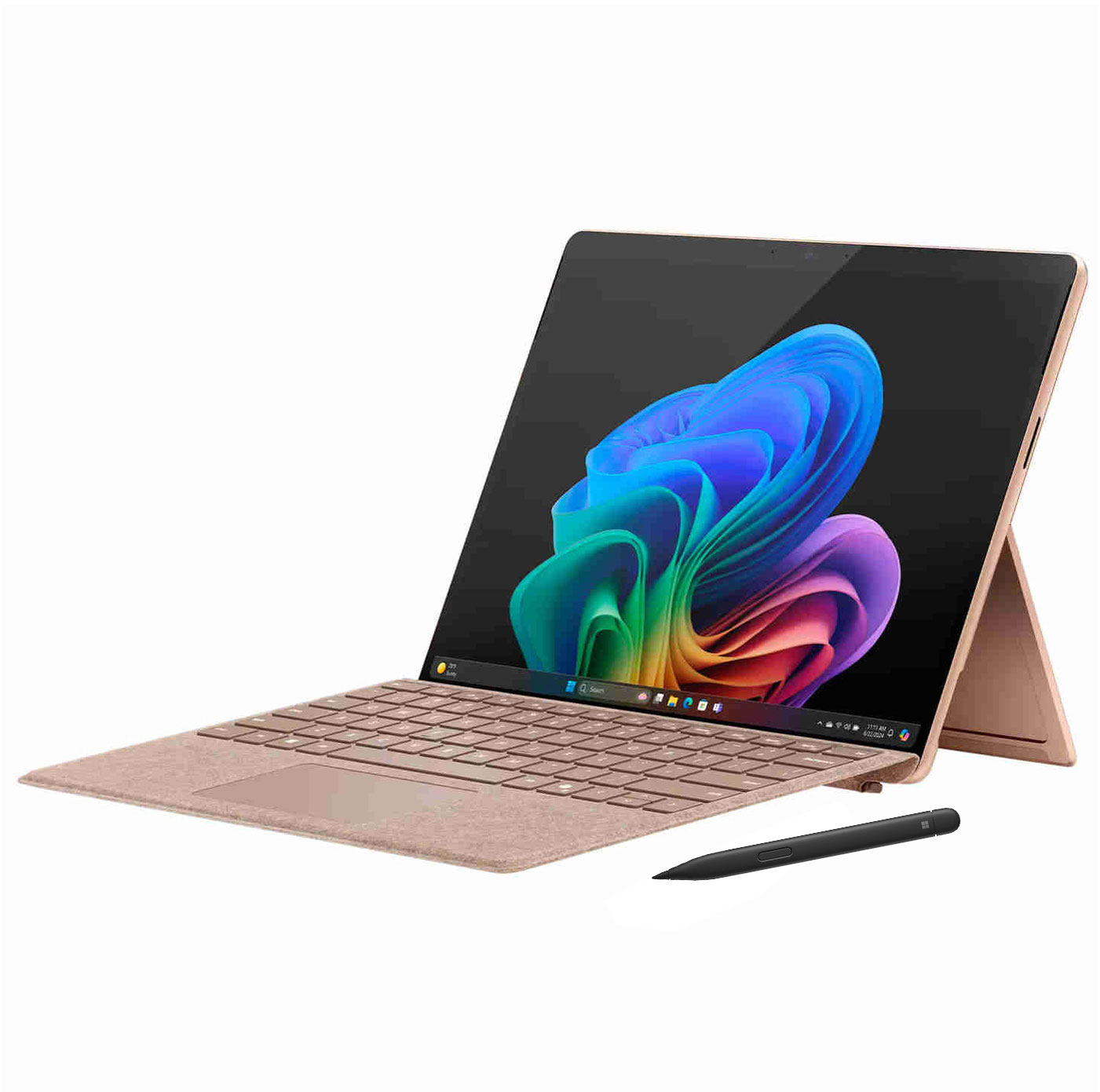 تبلت 13 اینچی مایکروسافت مدل Surface Pro 11-Snapdragon X Plus LCD ظرفیت 256 گیگابایت و رم 16 گیگابایت به همراه کیبورد Surface Pro Copilot و قلم Slim Pen 2