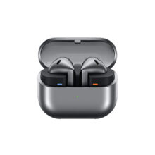 هدفون بلوتوثی سامسونگ مدل Galaxy Buds3 با نویز کنسلینگ فعال (ANC)، نویز کنسلینگ میکروفون (ENC)، درگاه شارژ USB Type-C، با قابلیت اتصال به چند دستگاه، دارای قابلیت صدای 360 درجه، Galaxy AI، میکروفون سه گانه، پشتیبانی از فرمان لمسی، ضد آب و گرد و غبار