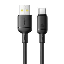 کابل تبدیل USB به USB-C بیسوس مدل Silky Series طول 1 متر