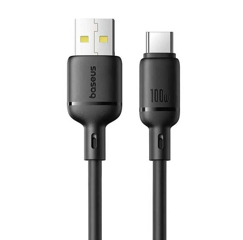 کابل تبدیل USB به USB-C بیسوس مدل Silky Series طول 1 متر
