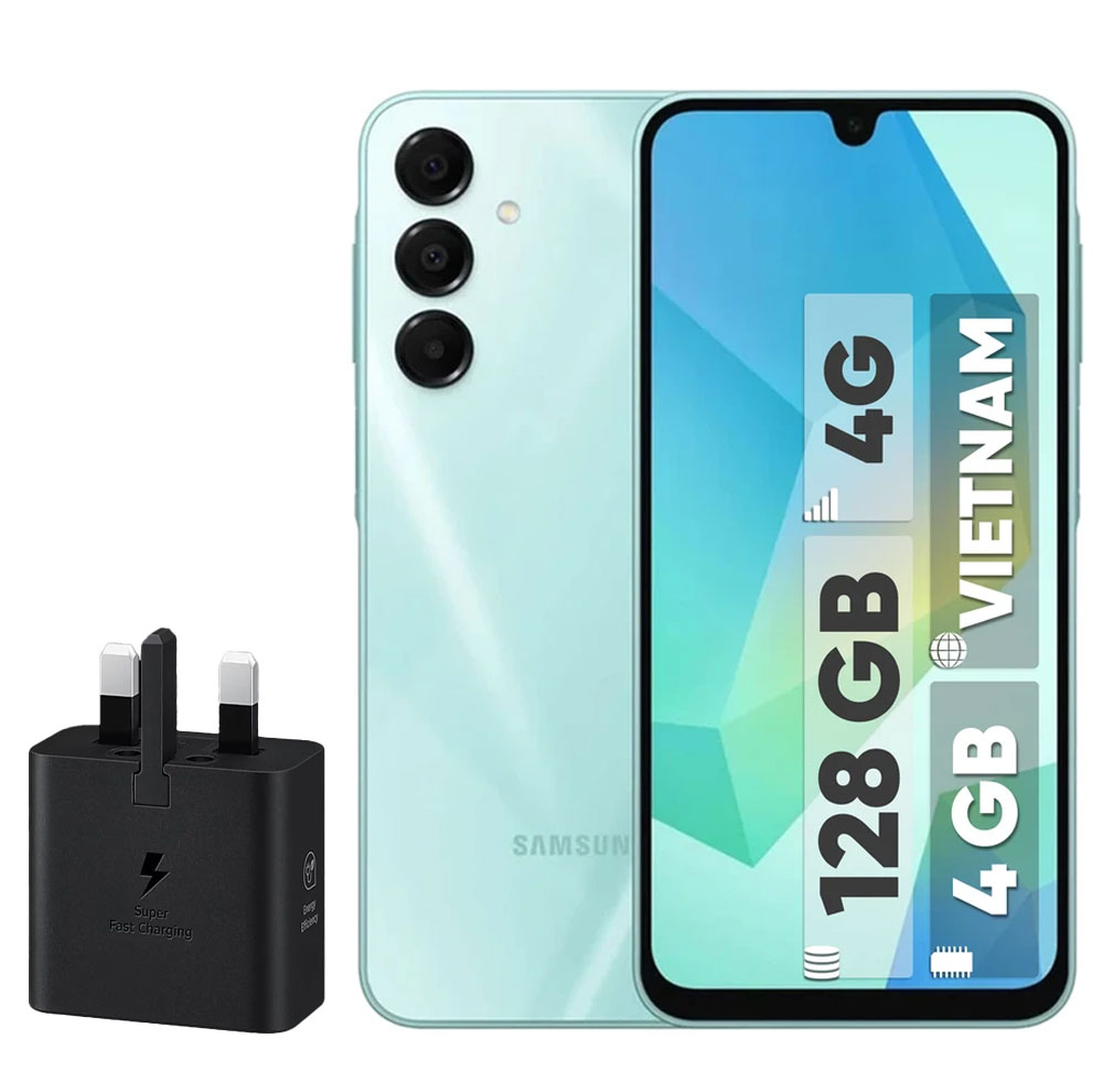 گوشی موبایل سامسونگ مدل Galaxy A16 4G دو سیم کارت ظرفیت 128 گیگابایت و رم 4 گیگابایت - ویتنام - به همراه شارژر 25 وات سامسونگ