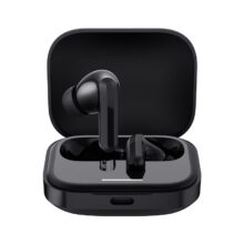 هدفون بلوتوثی شیائومی مدل Redmi Buds 5 با نویز کنسلینگ فعال (ANC)، درگاه شارژ USB Type-C، دارای نشانگر روی محفظه شارژ