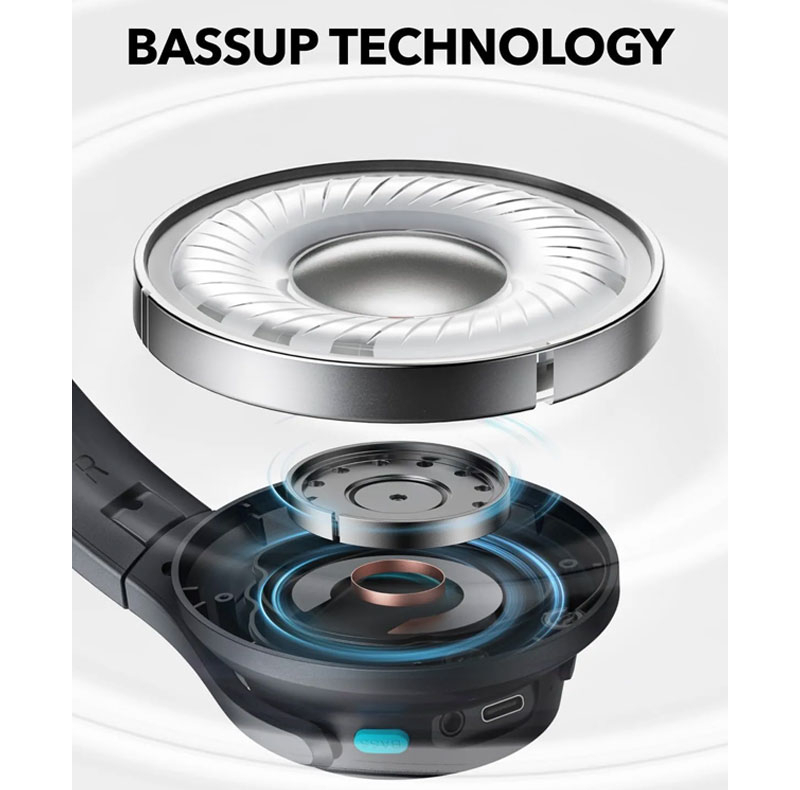 هدفون بلوتوثی انکر مدل Soundcore Q11i بدون قابلیت نویز کنسلینگ، درگاه شارژ USB Type-C، دارای میکروفون داخلی، شارژ سریع