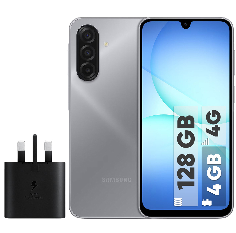 گوشی موبایل سامسونگ مدل Galaxy A17 4G دو سیم کارت ظرفیت 128 گیگابایت و رم 4 گیگابایت - به همراه شارژر 25 وات سامسونگ