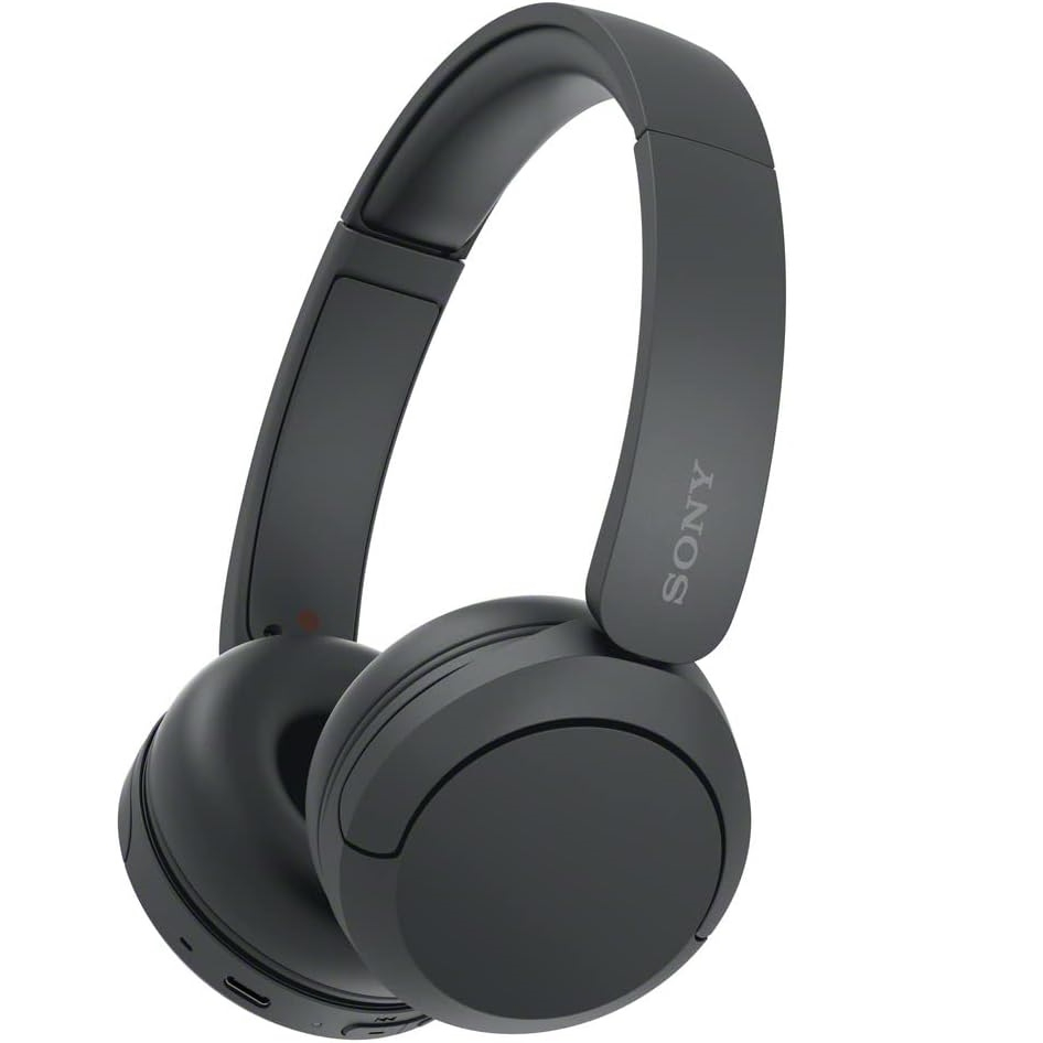 هدفون بلوتوثی سونی مدل WH-CH520 با نویز کنسلینگ فعال (ANC)، درگاه شارژ USB Type-C، دارای پشتیبانی از دستیار صوتی Google Assistant و Siri، طراحی چرخشی برای حمل و نگهداری آسان