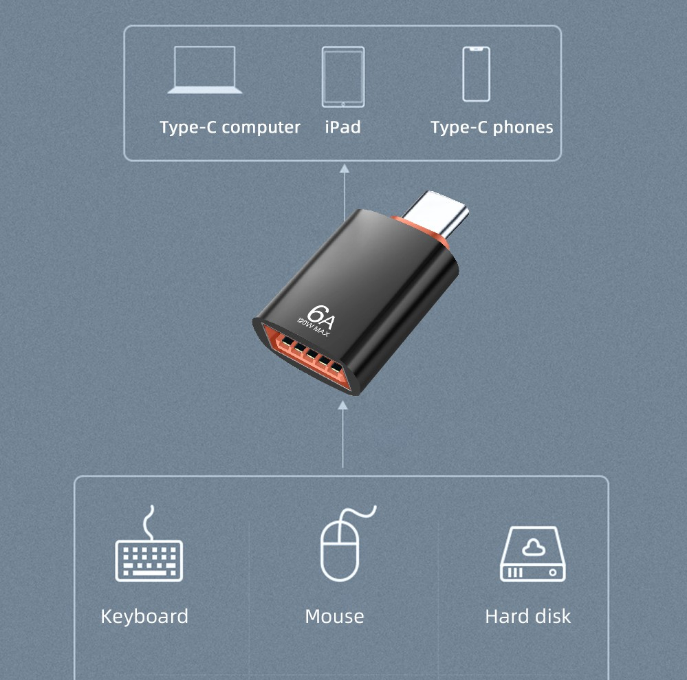 مبدل OTG  USB به USB-C مدل OTG-306
