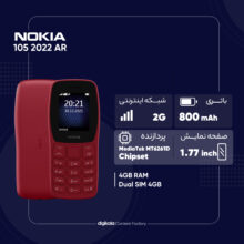 گوشی موبایل نوکیا مدل 105 دو سیم کارت - مونتاژ ایران تحت لیسانس نوکیا