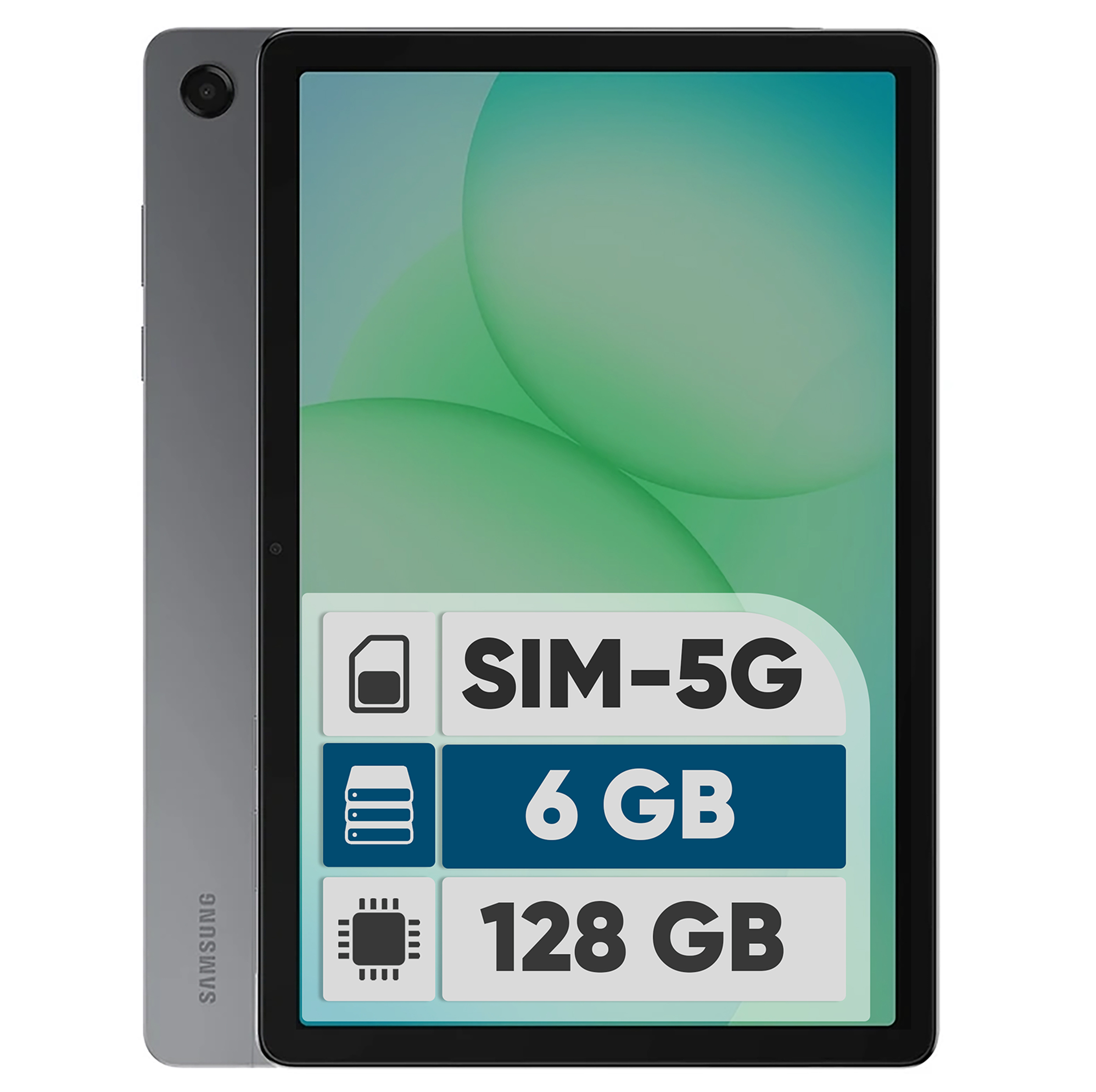 تبلت 11 اینچ سامسونگ مدل Galaxy Tab A11 Plus 5G، ظرفیت 128 گیگابایت و رم 6 گیگابایت، قابلیت پشتیبانی از سیم کارت، رزولوشن دوربین 8 مگاپیکسل