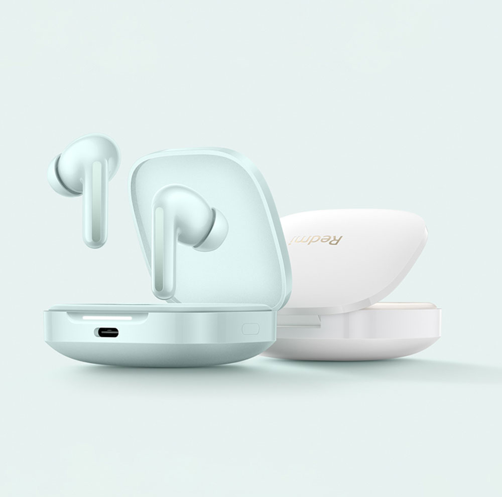 هدفون بلوتوثی شیائومی مدل Redmi Buds 6 با نویز کنسلینگ فعال (ANC)، درگاه شارژ USB Type-C، دارای میکروفون دوگانه با ENC (کاهش نویز محیط)، مقاوم در برابر رطوبت و عرق
