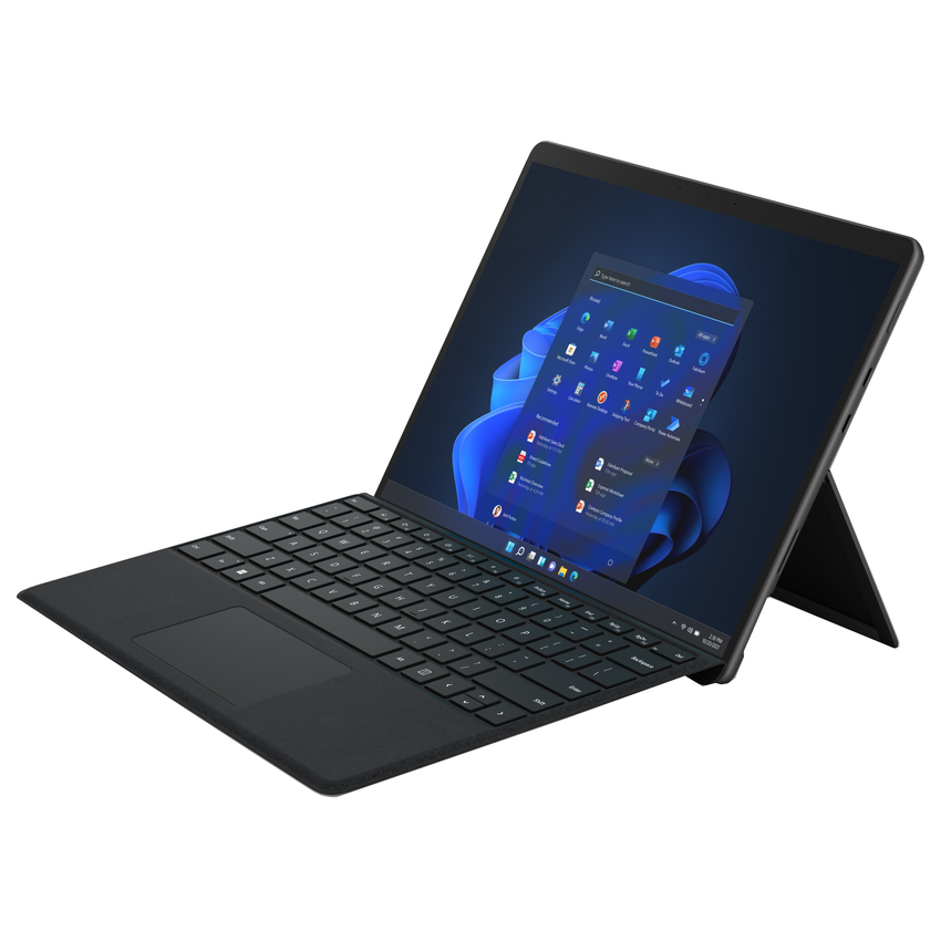 تبلت مایکروسافت مدل Surface Pro 8-i5 ظرفیت 256 گیگابایت و 16 گیگابایت رم به همراه کیبورد Signature Black و قلم Slim Pen 2