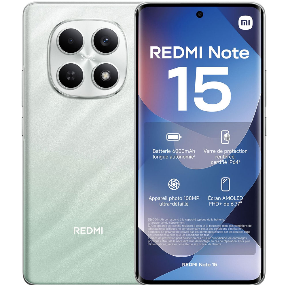 گوشی موبایل شیائومی مدل Redmi Note 15 4G دو سیم کارت ظرفیت 256 گیگابایت و رم 8 گیگابایت