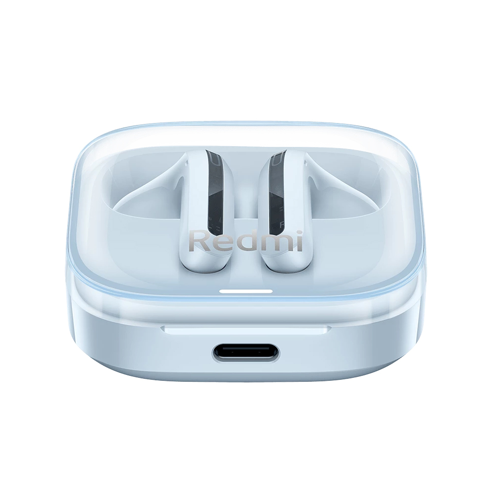 هدفون بلوتوثی شیائومی مدل Redmi Buds 6 Active با نویز کنسلینگ میکروفون (ENC)، درگاه شارژ USB Type-C، دارای دو میکروفون با قابلیت حذف نویز، پشتیبانی از فرمان لمسی، مقاوم در برابر رطوبت و عرق (IPX4)