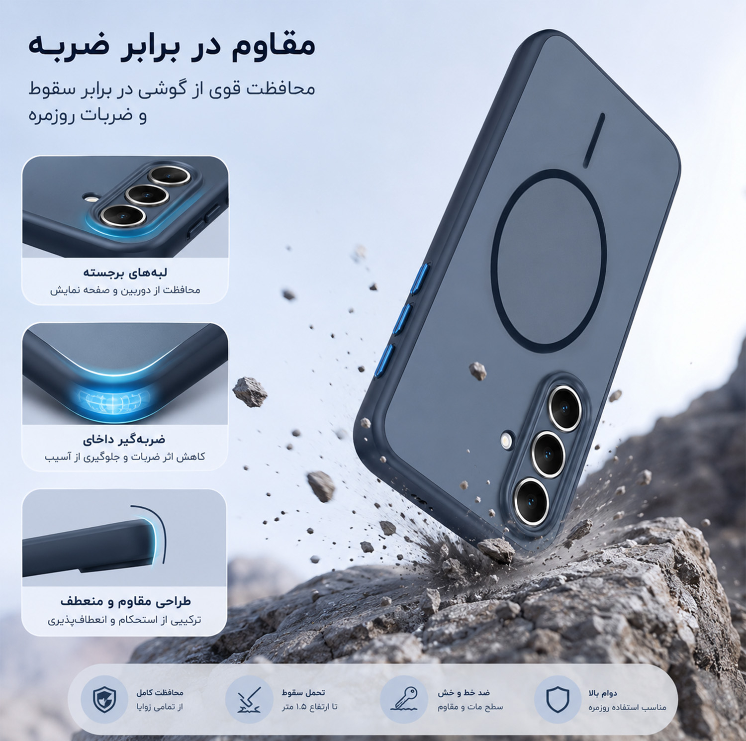 کاور ونزو مدل Elite مناسب برای گوشی موبایل سامسونگ Galaxy A26 / A17