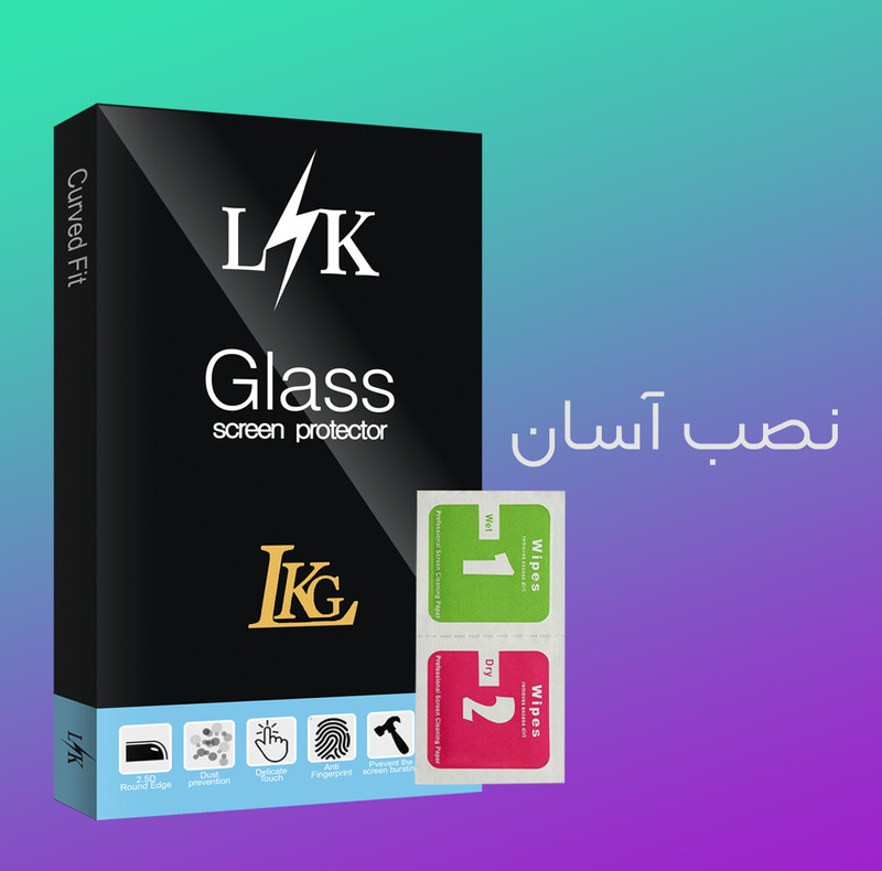 محافظ صفحه نمایش شیشه ای ال کا جی مدل Super-D مناسب برای گوشی موبایل اپل iPhone 7 / 8 / SE 2020 / SE 2022