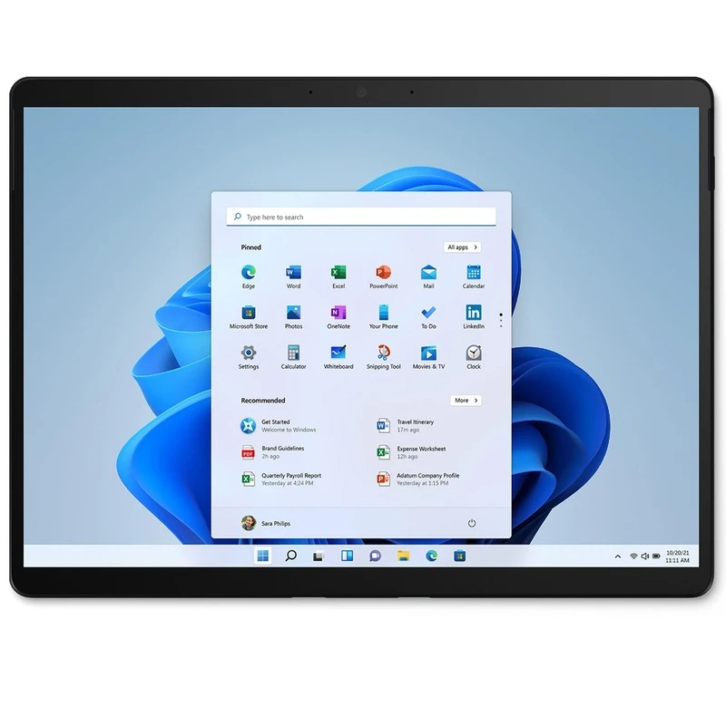 تبلت 13 اینچی مایکروسافت مدل Surface Pro 8 با پردازنده Core i7 1185G7 ظرفیت 512 گیگابایت و رم 16 گیگابایت به همراه کیبورد Surface Pro Copilot و قلم Slim Pen 2