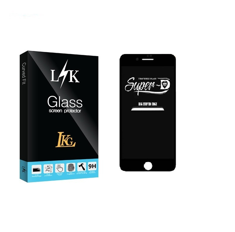 محافظ صفحه نمایش شیشه ای ال کا جی مدل Super-D مناسب برای گوشی موبایل اپل iPhone 7 / 8 / SE 2020 / SE 2022