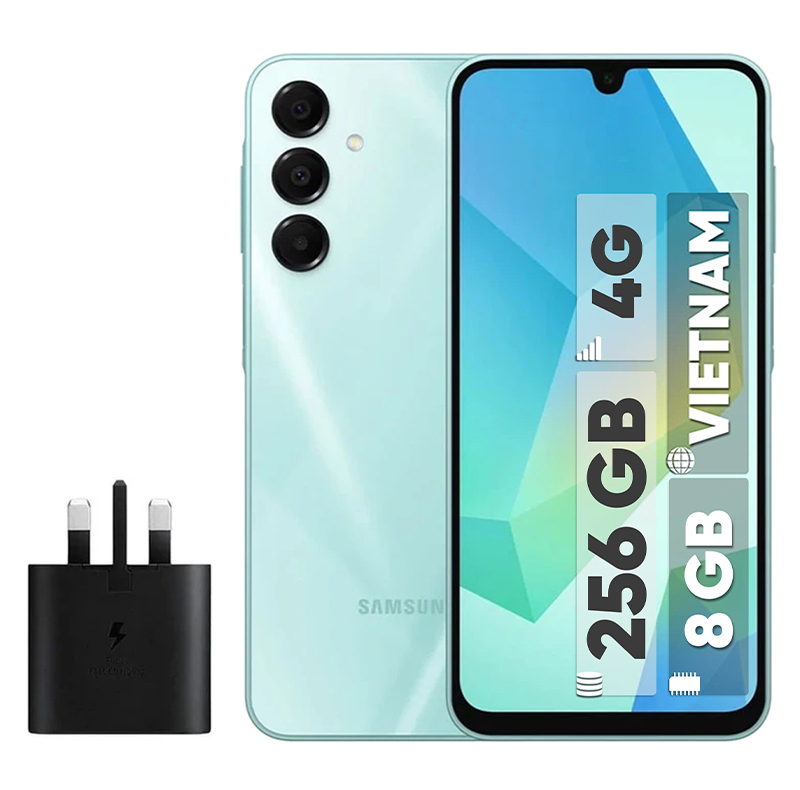 گوشی موبایل سامسونگ مدل Galaxy A16 4G دو سیم کارت ظرفیت 256 گیگابایت و رم 8 گیگابایت - ویتنام - به همراه شارژر 25 وات سامسونگ