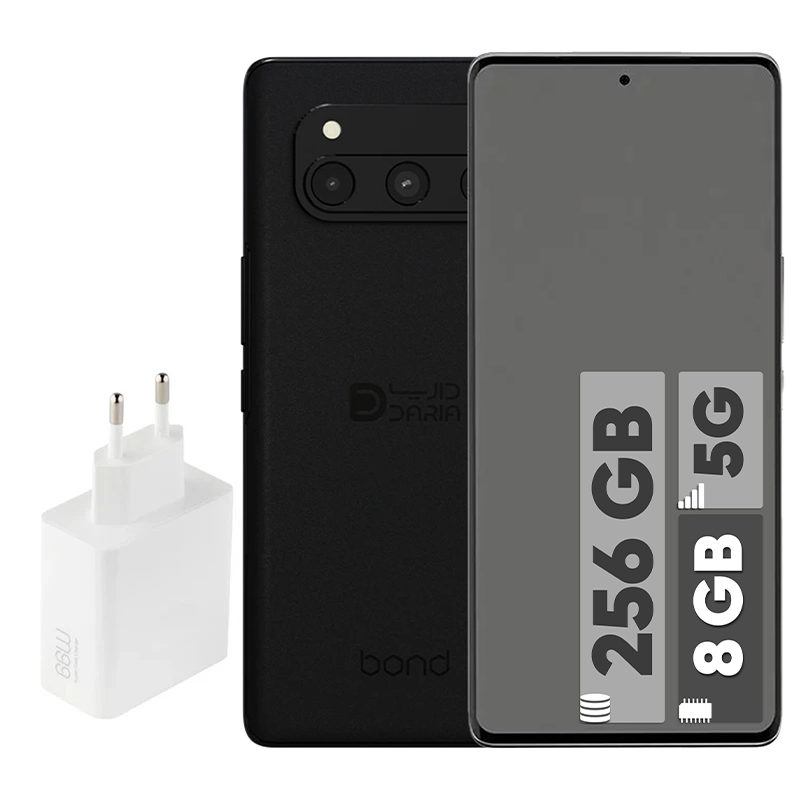 گوشی موبایل داریا مدل bond 5G دو سیم کارت ظرفیت 256 گیگابایت و رم 8 گیگابایت به همراه شارژر